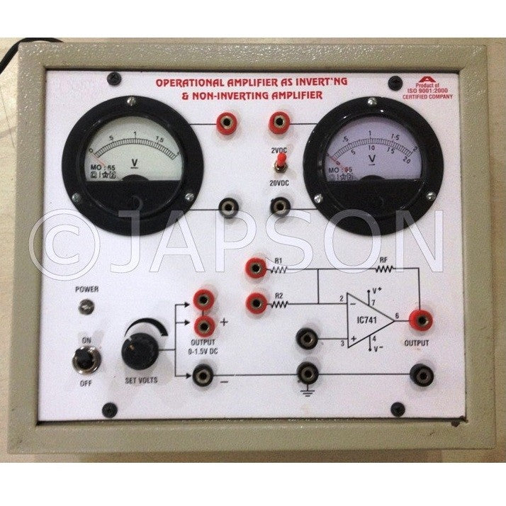 Operational Amplifier as Inverting & Non Inverting Amplifier Experiment Apparatus Operational Amplifier as Inverting & Non Inverting Amplifier Experiment Apparatus